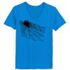 Ladies’  Junior Fine Jersey V-Neck Longer Length T-Shirt Thumbnail