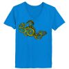 Ladies’  Junior Fine Jersey V-Neck Longer Length T-Shirt Thumbnail