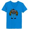 Ladies’  Junior Fine Jersey V-Neck Longer Length T-Shirt Thumbnail