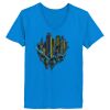 Ladies’  Junior Fine Jersey V-Neck Longer Length T-Shirt Thumbnail
