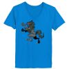 Ladies’  Junior Fine Jersey V-Neck Longer Length T-Shirt Thumbnail