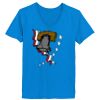 Ladies’  Junior Fine Jersey V-Neck Longer Length T-Shirt Thumbnail