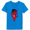 Ladies’  Junior Fine Jersey V-Neck Longer Length T-Shirt Thumbnail