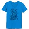 Ladies’  Junior Fine Jersey V-Neck Longer Length T-Shirt Thumbnail