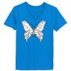 Ladies’  Junior Fine Jersey V-Neck Longer Length T-Shirt Thumbnail