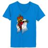 Ladies’  Junior Fine Jersey V-Neck Longer Length T-Shirt Thumbnail