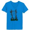 Ladies’  Junior Fine Jersey V-Neck Longer Length T-Shirt Thumbnail