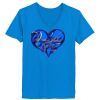 Ladies’  Junior Fine Jersey V-Neck Longer Length T-Shirt Thumbnail