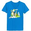 Ladies’  Junior Fine Jersey V-Neck Longer Length T-Shirt Thumbnail