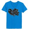 Ladies’  Junior Fine Jersey V-Neck Longer Length T-Shirt Thumbnail