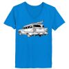 Ladies’  Junior Fine Jersey V-Neck Longer Length T-Shirt Thumbnail