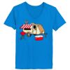 Ladies’  Junior Fine Jersey V-Neck Longer Length T-Shirt Thumbnail