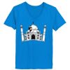 Ladies’  Junior Fine Jersey V-Neck Longer Length T-Shirt Thumbnail