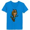 Ladies’  Junior Fine Jersey V-Neck Longer Length T-Shirt Thumbnail