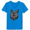 Ladies’  Junior Fine Jersey V-Neck Longer Length T-Shirt Thumbnail