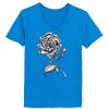 Ladies’  Junior Fine Jersey V-Neck Longer Length T-Shirt Thumbnail