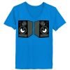 Ladies’  Junior Fine Jersey V-Neck Longer Length T-Shirt Thumbnail