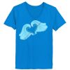 Ladies’  Junior Fine Jersey V-Neck Longer Length T-Shirt Thumbnail