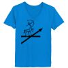 Ladies’  Junior Fine Jersey V-Neck Longer Length T-Shirt Thumbnail