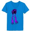 Ladies’  Junior Fine Jersey V-Neck Longer Length T-Shirt Thumbnail