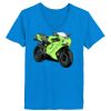 Ladies’  Junior Fine Jersey V-Neck Longer Length T-Shirt Thumbnail