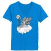 Ladies’  Junior Fine Jersey V-Neck Longer Length T-Shirt Thumbnail