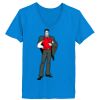 Ladies’  Junior Fine Jersey V-Neck Longer Length T-Shirt Thumbnail