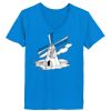Ladies’  Junior Fine Jersey V-Neck Longer Length T-Shirt Thumbnail