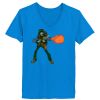 Ladies’  Junior Fine Jersey V-Neck Longer Length T-Shirt Thumbnail