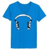 Ladies’  Junior Fine Jersey V-Neck Longer Length T-Shirt Thumbnail