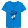 Ladies’  Junior Fine Jersey V-Neck Longer Length T-Shirt Thumbnail
