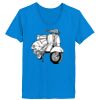 Ladies’  Junior Fine Jersey V-Neck Longer Length T-Shirt Thumbnail