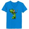 Ladies’  Junior Fine Jersey V-Neck Longer Length T-Shirt Thumbnail