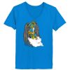 Ladies’  Junior Fine Jersey V-Neck Longer Length T-Shirt Thumbnail