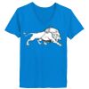 Ladies’  Junior Fine Jersey V-Neck Longer Length T-Shirt Thumbnail