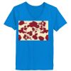 Ladies’  Junior Fine Jersey V-Neck Longer Length T-Shirt Thumbnail