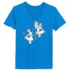 Ladies’  Junior Fine Jersey V-Neck Longer Length T-Shirt Thumbnail