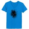 Ladies’  Junior Fine Jersey V-Neck Longer Length T-Shirt Thumbnail