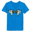 Ladies’  Junior Fine Jersey V-Neck Longer Length T-Shirt Thumbnail