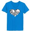 Ladies’  Junior Fine Jersey V-Neck Longer Length T-Shirt Thumbnail