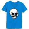 Ladies’  Junior Fine Jersey V-Neck Longer Length T-Shirt Thumbnail
