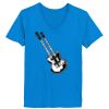 Ladies’  Junior Fine Jersey V-Neck Longer Length T-Shirt Thumbnail