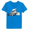 Ladies’  Junior Fine Jersey V-Neck Longer Length T-Shirt Thumbnail