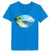 Ladies’  Junior Fine Jersey V-Neck Longer Length T-Shirt Thumbnail