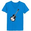 Ladies’  Junior Fine Jersey V-Neck Longer Length T-Shirt Thumbnail