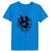 Ladies’  Junior Fine Jersey V-Neck Longer Length T-Shirt Thumbnail