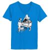 Ladies’  Junior Fine Jersey V-Neck Longer Length T-Shirt Thumbnail