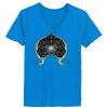 Ladies’  Junior Fine Jersey V-Neck Longer Length T-Shirt Thumbnail