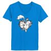 Ladies’  Junior Fine Jersey V-Neck Longer Length T-Shirt Thumbnail