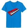 Ladies’  Junior Fine Jersey V-Neck Longer Length T-Shirt Thumbnail